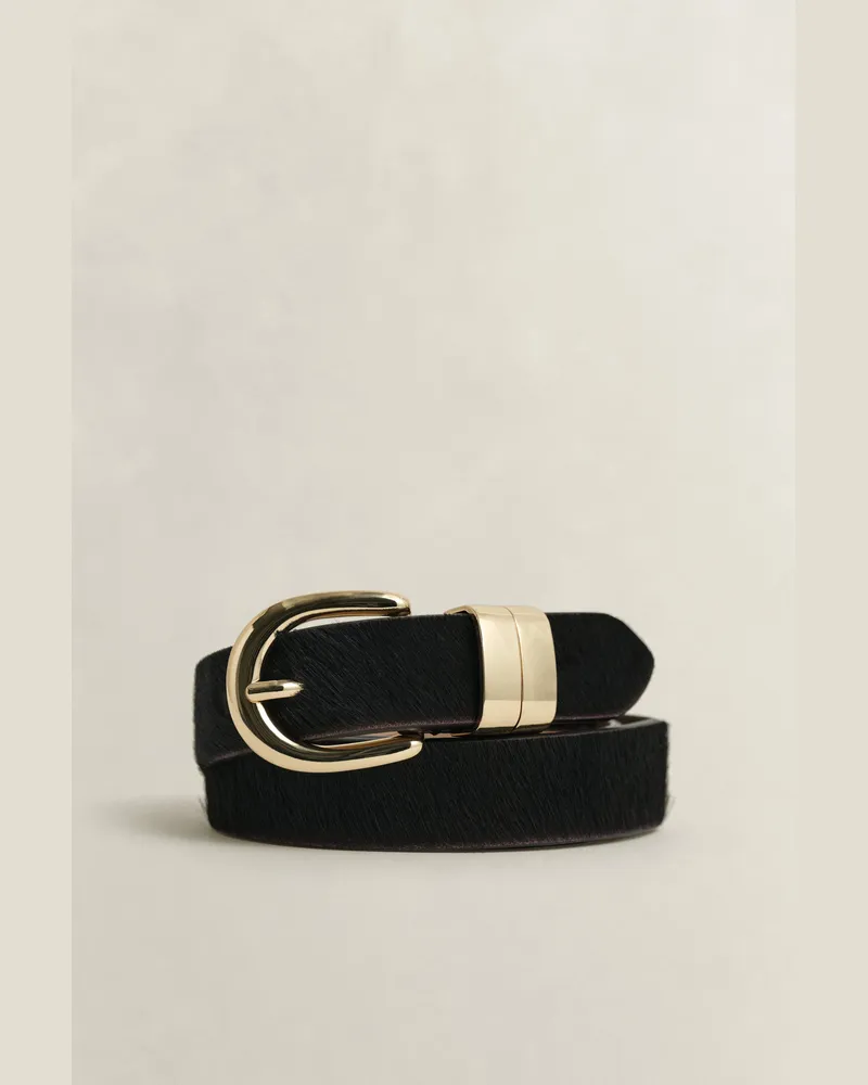 Gant Damen Gürtel in Ponyfelloptik DEEP Braun Deep