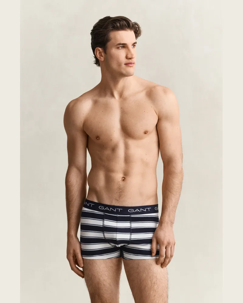 Gant Herren 3er-Pack Boxershorts mit Streifen MARINE Marine