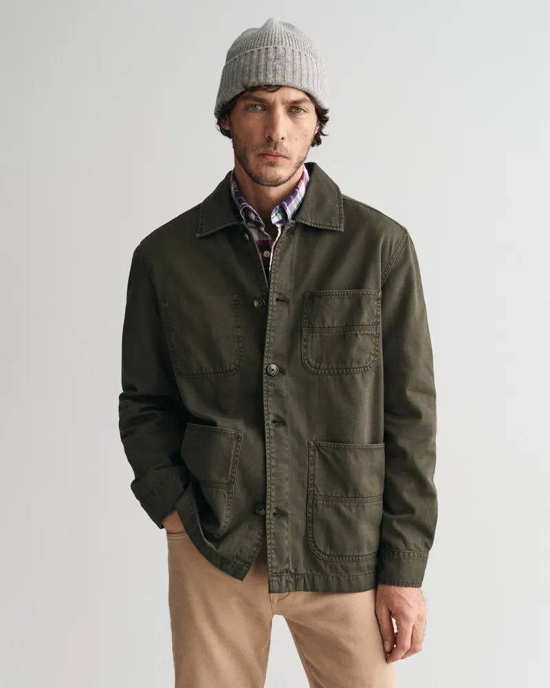 Gant Herren Stückgefärbte Hemdjacke 