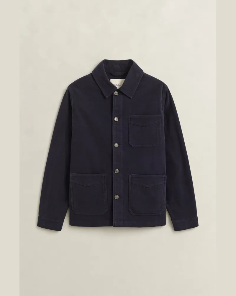 Gant Herren Moleskon Hemdjacke EVENING Blau Evening