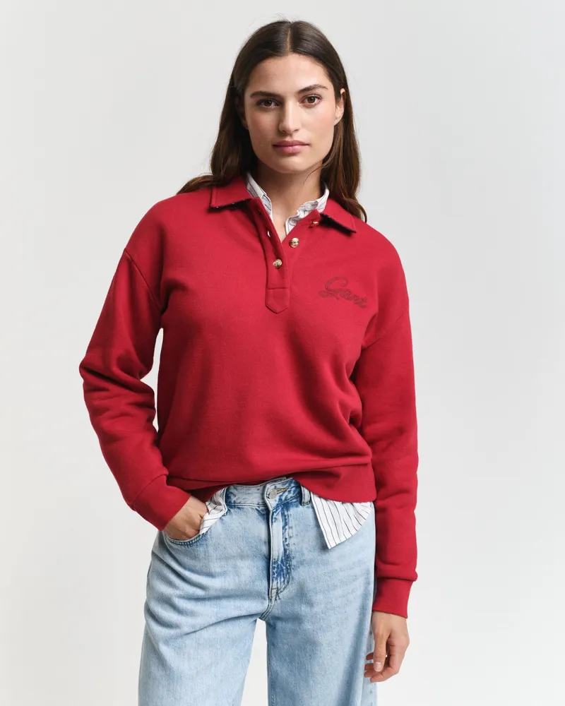 Gant Damen Script Graphic Rugger Sweatshirt 