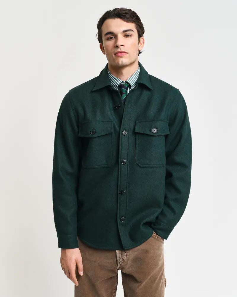 Gant Herren Hemdjacke aus Wollmischung 