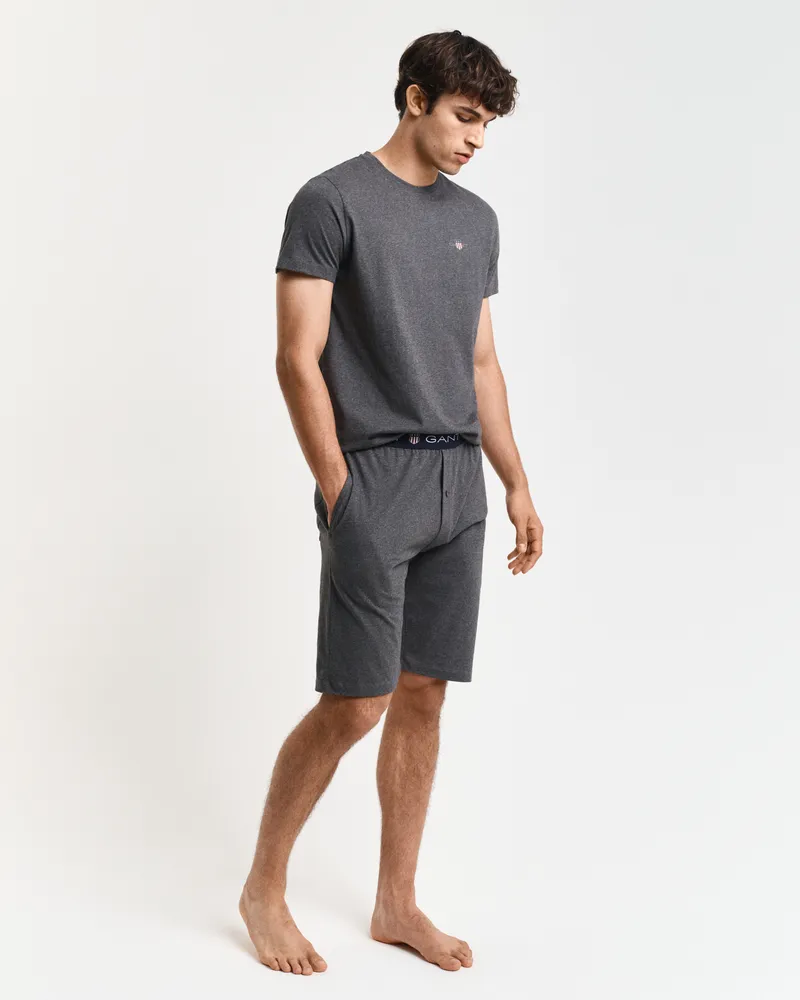 Gant Herren Pyjama mit T-Shirt und Shorts 