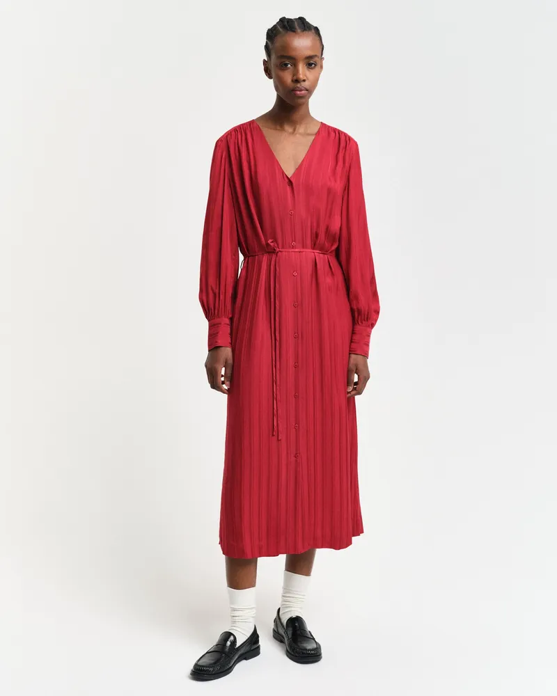 Gant Damen Hemdblusenkleid mit Satinstreifen 