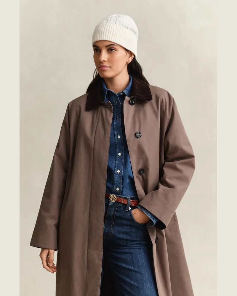 Gant Damen Zopfstrick-Beanie aus Wolle CREAM Cream