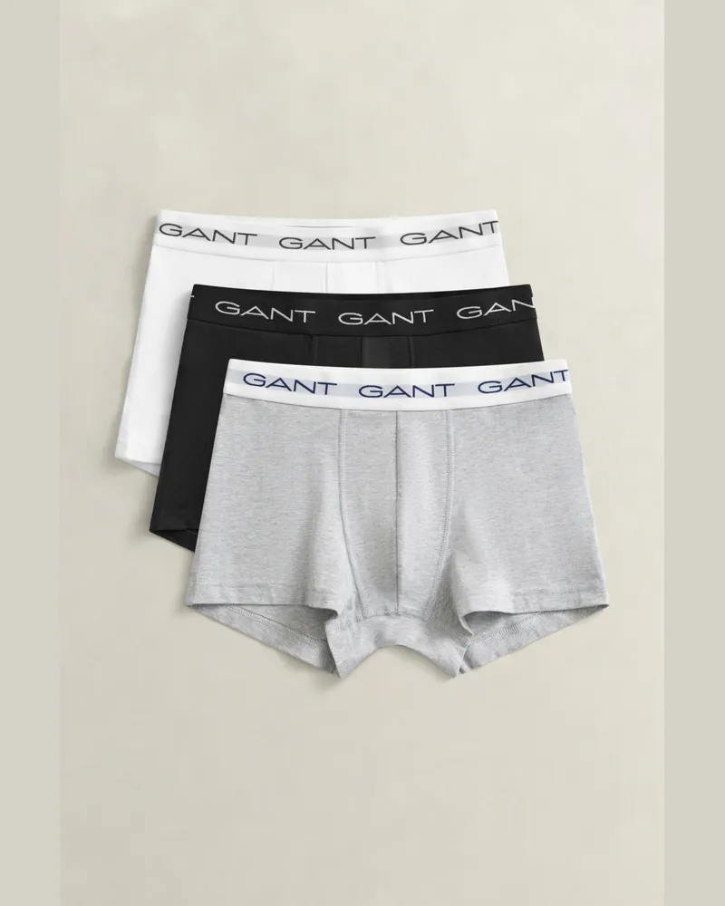 Gant Herren 3er-Pack Boxershorts LIGHT Grau MELANGE Light