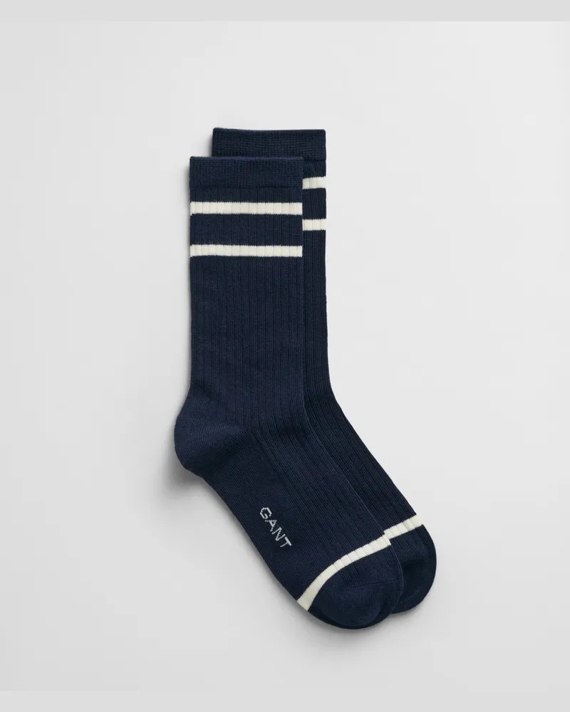 Gant Damen Gerippte Socken mit Streifen 