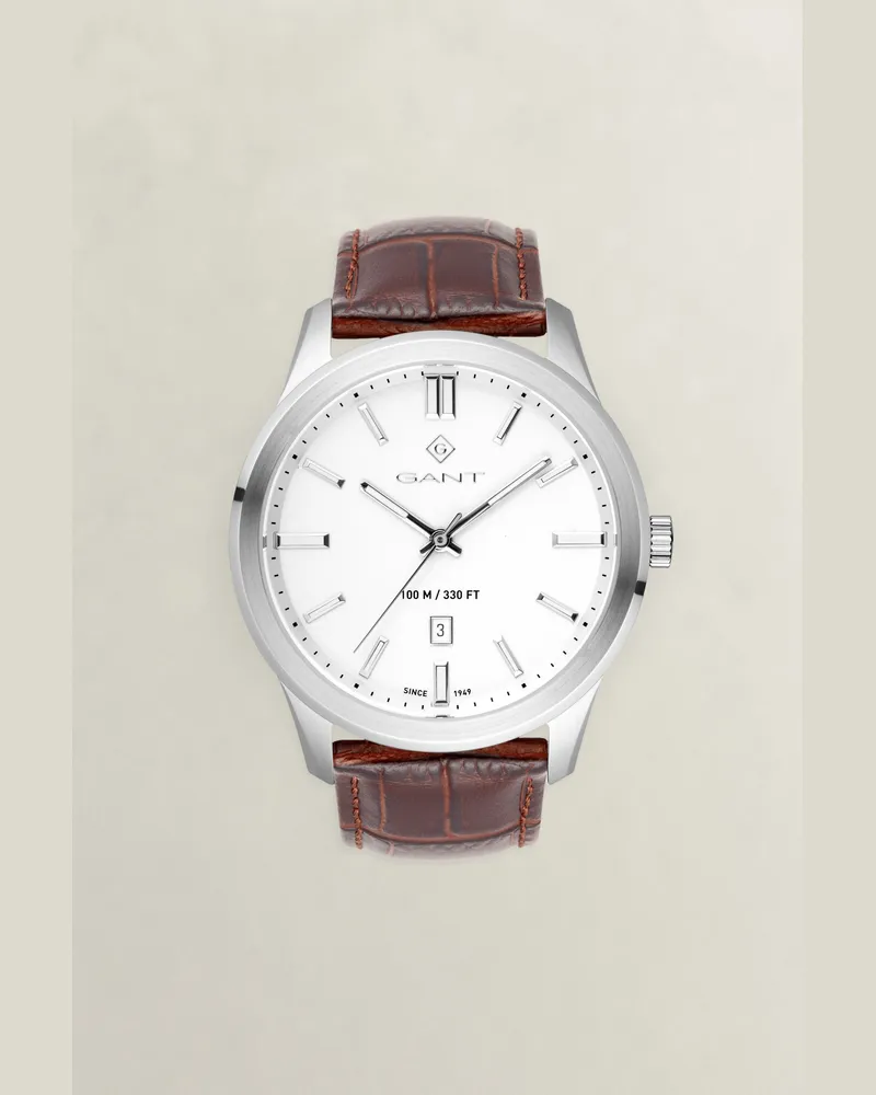 Gant Herren Bridgeton Armbanduhr Weiß Weiß
