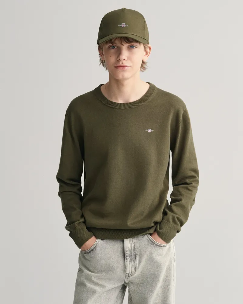 Gant Teens Teens Shield Classic Baumwoll Rundhalspullover 