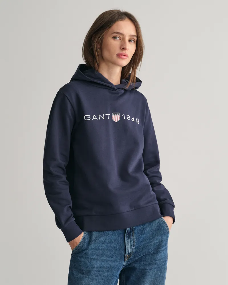 Gant Damen Archive Shield Hoodie mit Print 