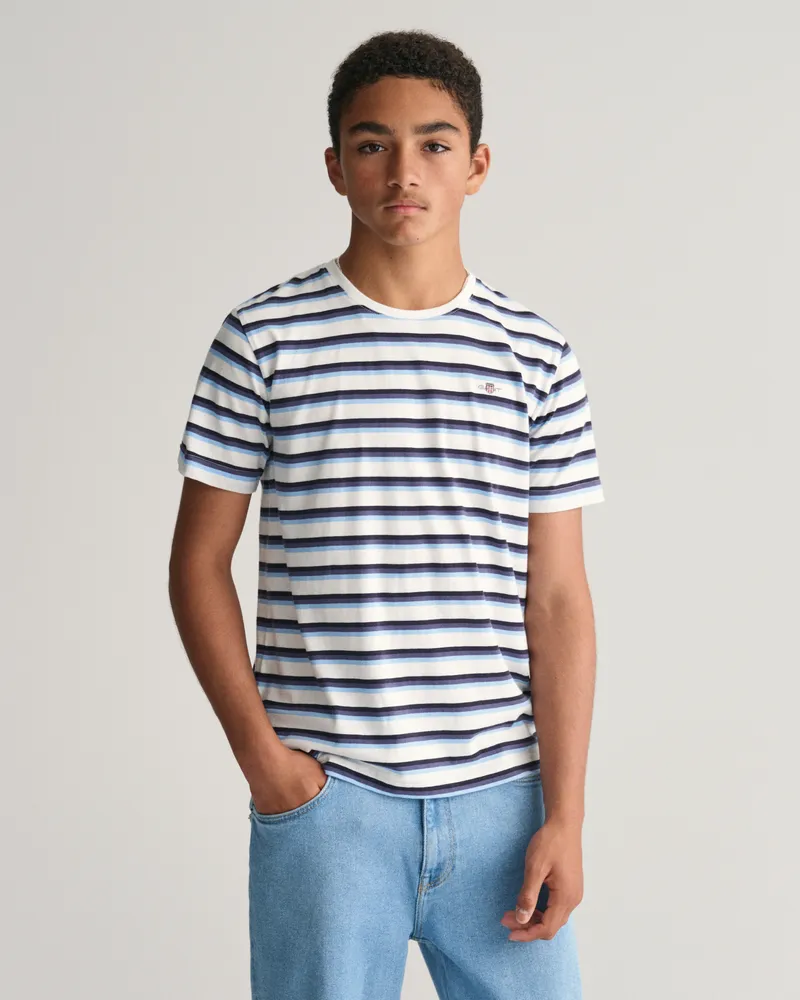 Gant Teens Teens Shield T-Shirt mit Streifen 