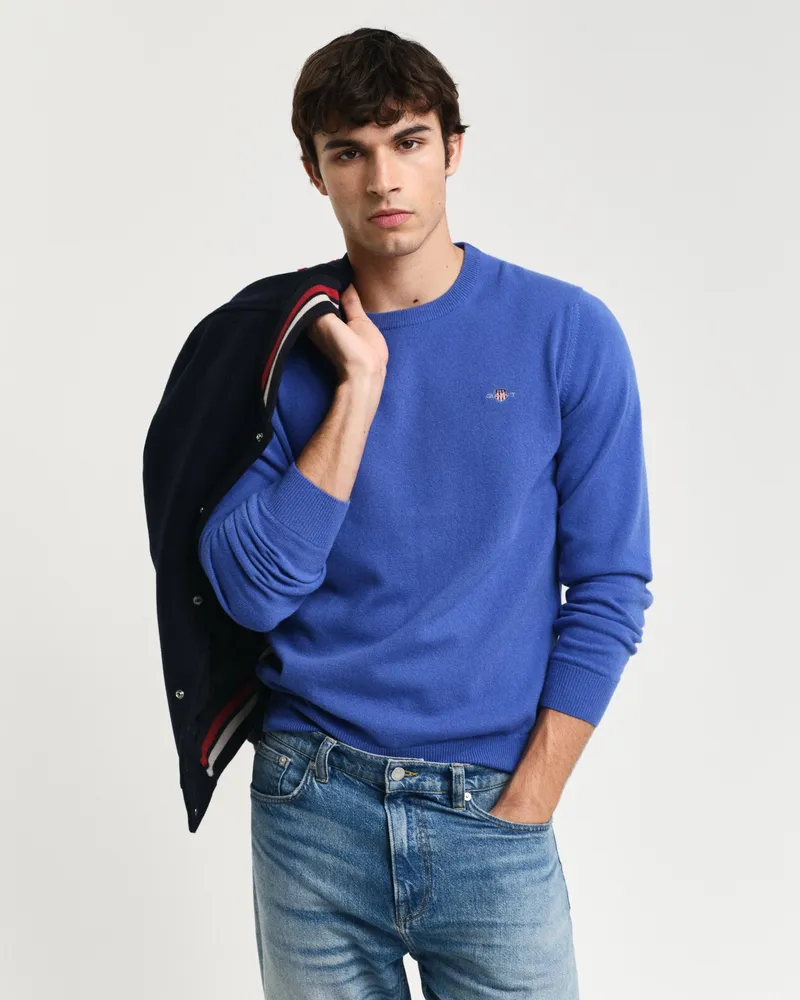 Gant Herren Superfine Lambswool Rundhalspullover 