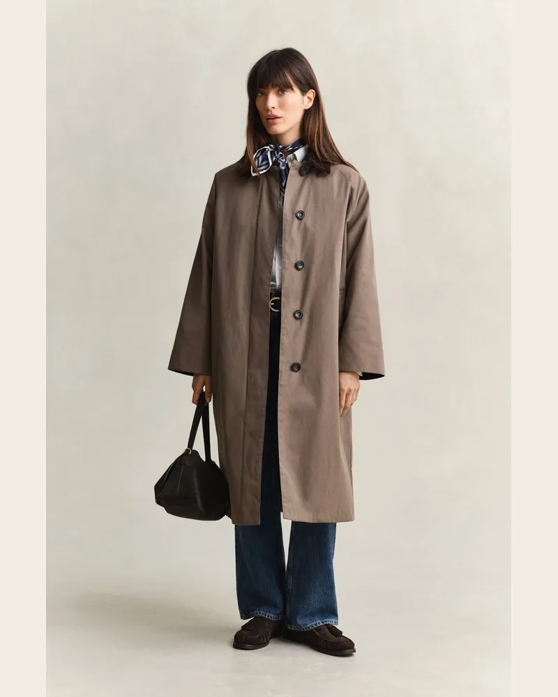Gant Damen Gewachster Kurzmantel FADED TAUPE Faded