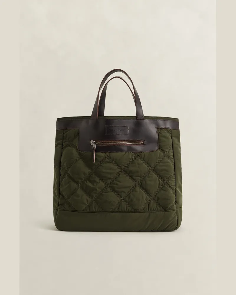 Gant Herren Gesteppte Tragetasche DARK MOSS Grün Dark