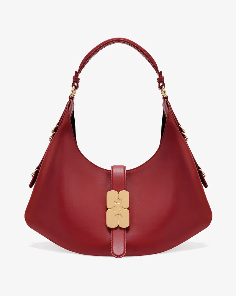 Ganni Rote kleine Kat-Tasche Dark rot Rot