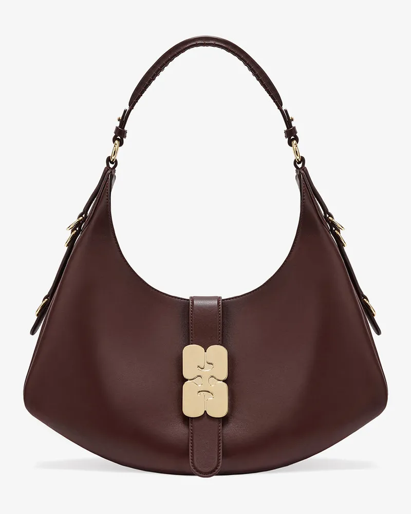 Ganni Braune kleine Kat-Tasche braun Braun