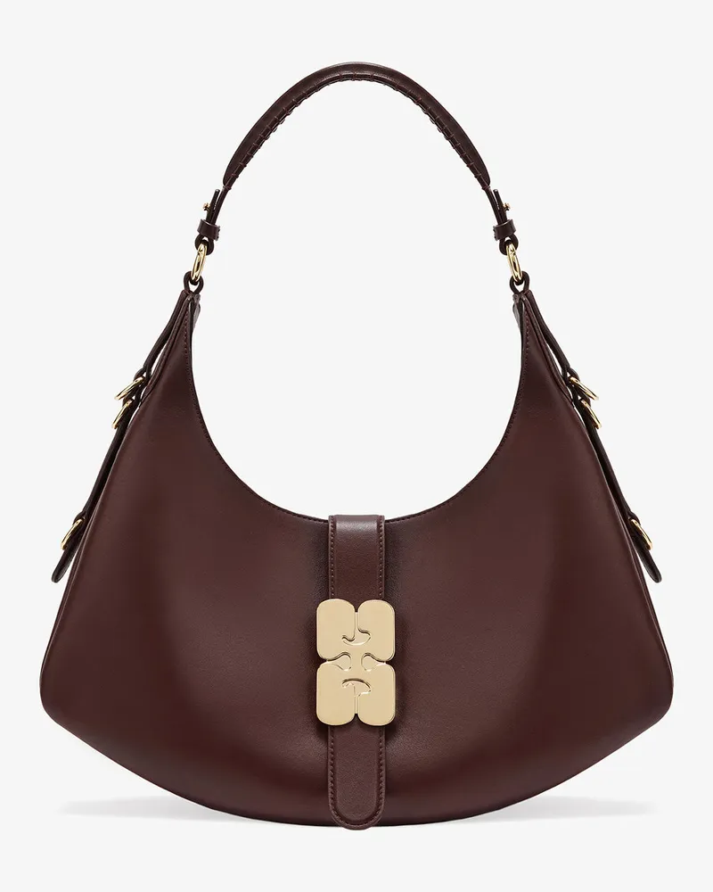 Ganni Braune kleine Kat-Tasche braun Braun