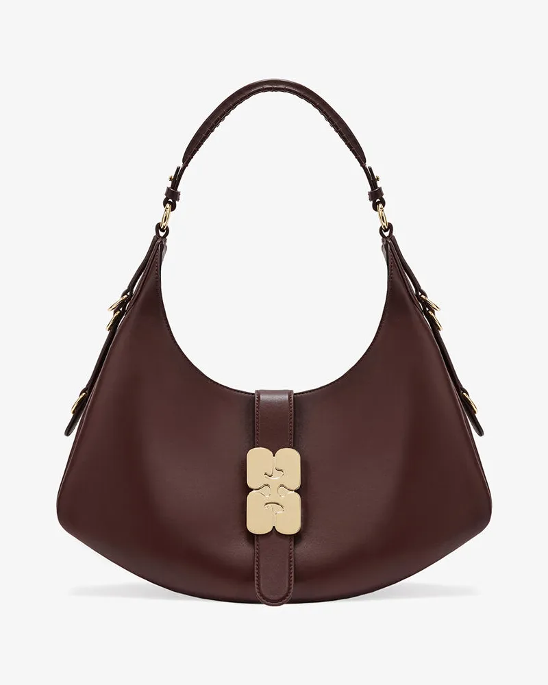 Ganni Braune kleine Kat-Tasche braun Braun