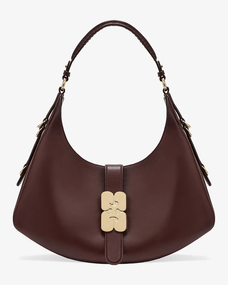 Ganni Braune kleine Kat-Tasche braun Braun