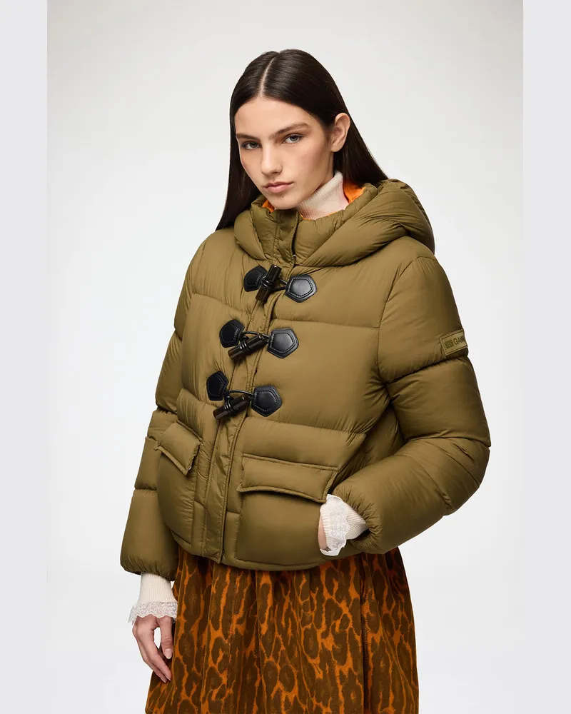 Ganni Mini-Pufferjacke aus Future-Nylon - Größe grün Grün