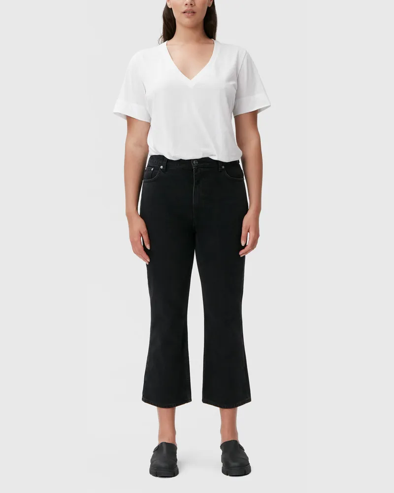 Ganni schwarz Betzy Cropped Jeans Baumwolle - Größe Schwarz