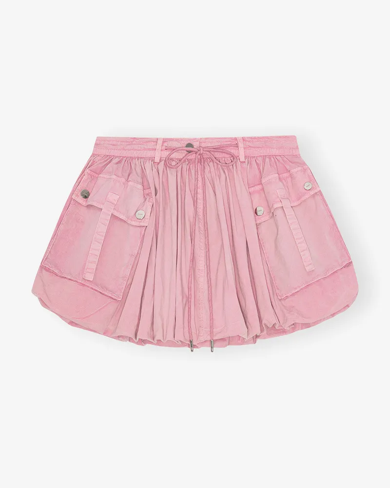 Ganni rosa Rosafarbener Mini-Ballrock Elastan - Größe Rosa