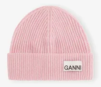 Light rosa Fitted Rib Knit Wool Beanie