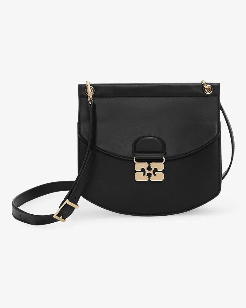 Ganni Schwarze kleine Apo-G Tasche schwarz Schwarz