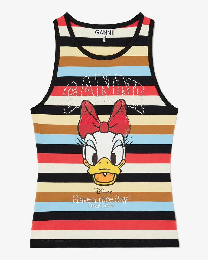 Ganni gemischt Tanktop mit Daisy Duck Bio-Baumwolle - Größe Gemischt