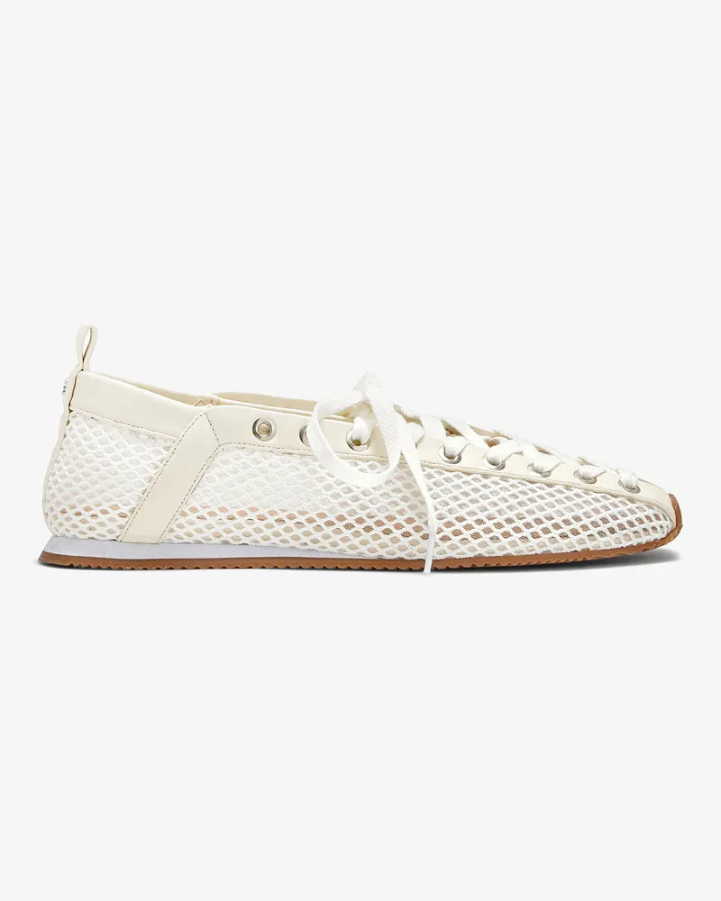 Ganni Sporty Ballerina aus weißem Mesh - Größe weiß Weiß