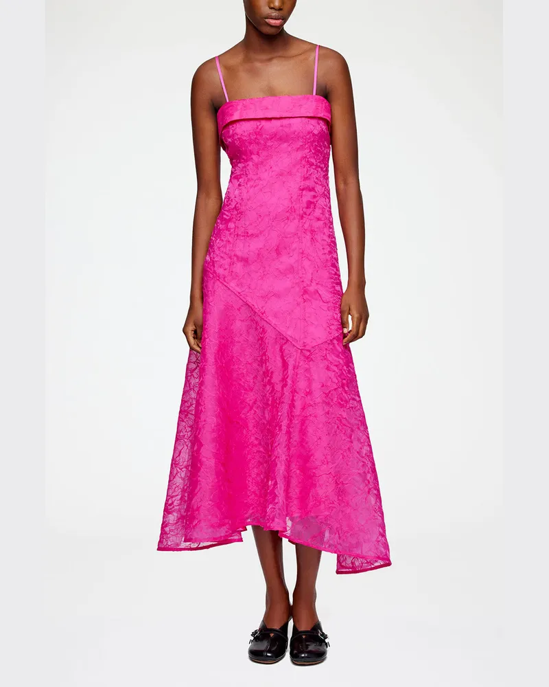 Ganni Kleid aus Shibori-Organza in Rosa - Größe Rosa