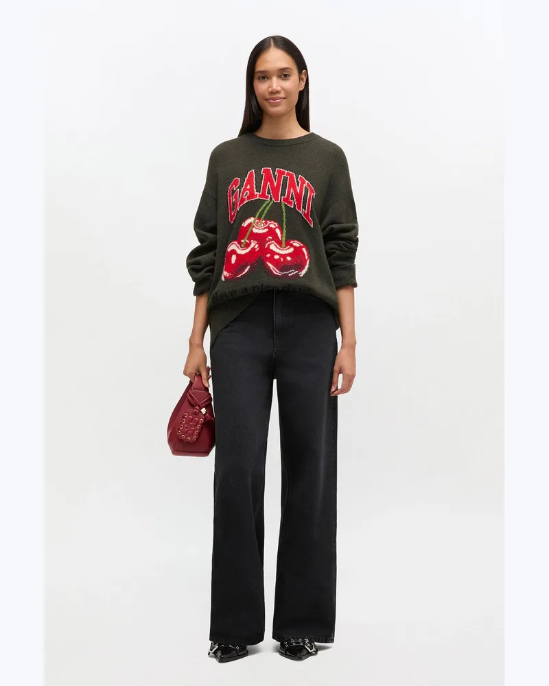 Ganni grün Grüner Oversize-Pullover - Größe Grün