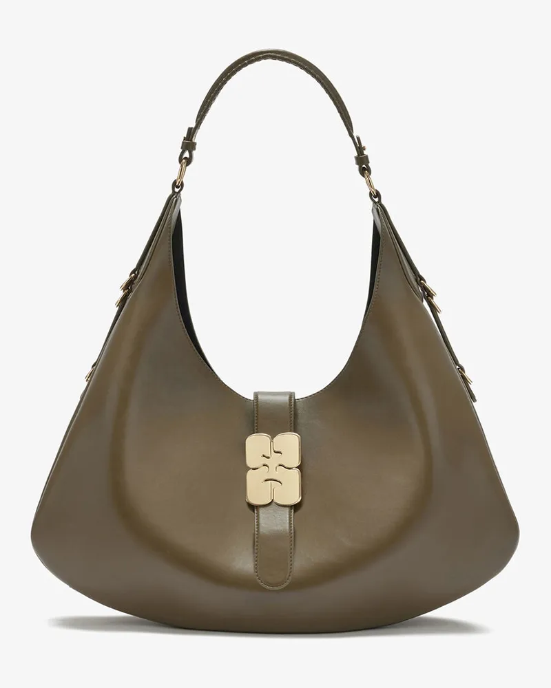 Ganni Große Kat-Tasche in Grün Grün