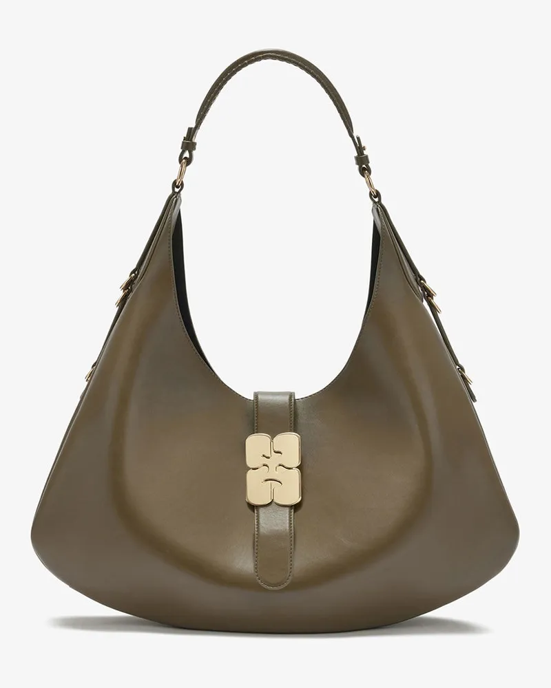 Ganni Große Kat-Tasche in Grün Grün