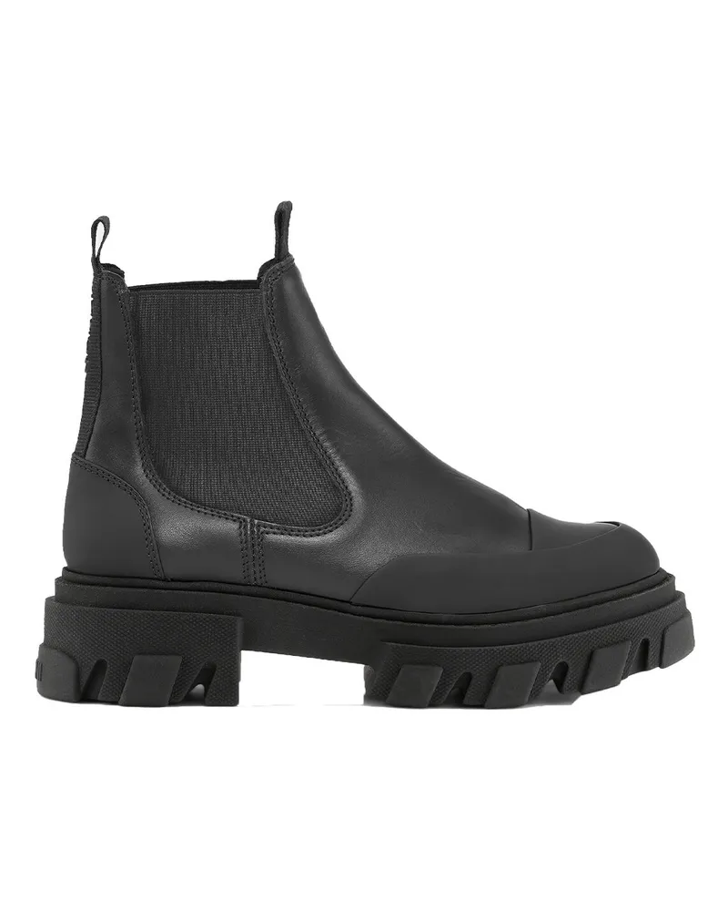 Ganni schwarz Niedrige Chelsea Boots Calf Leather - Größe Schwarz