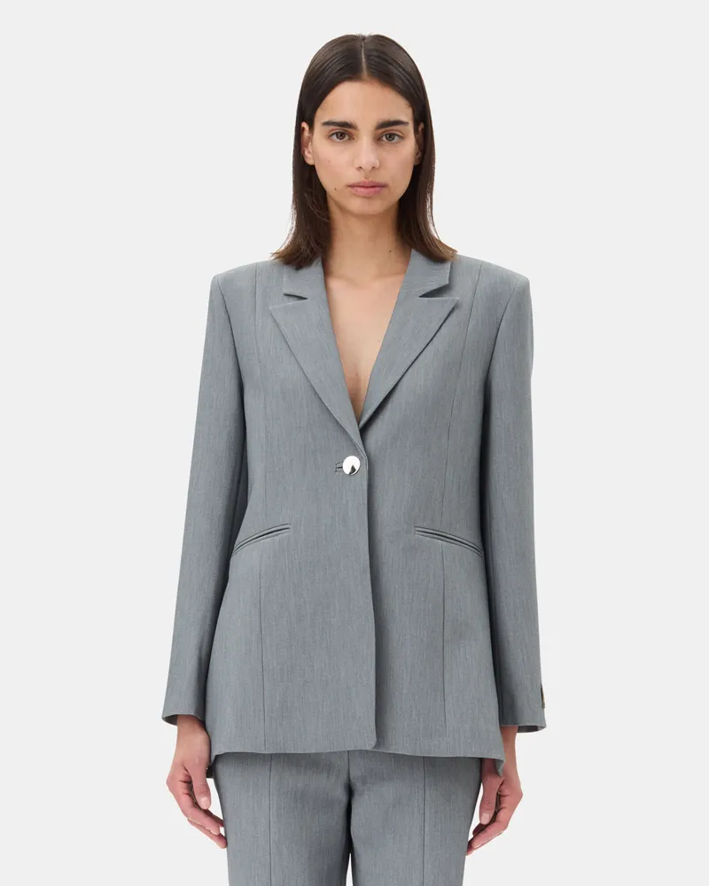 Ganni grau Future Suiting Blazer gemischt Gemischt