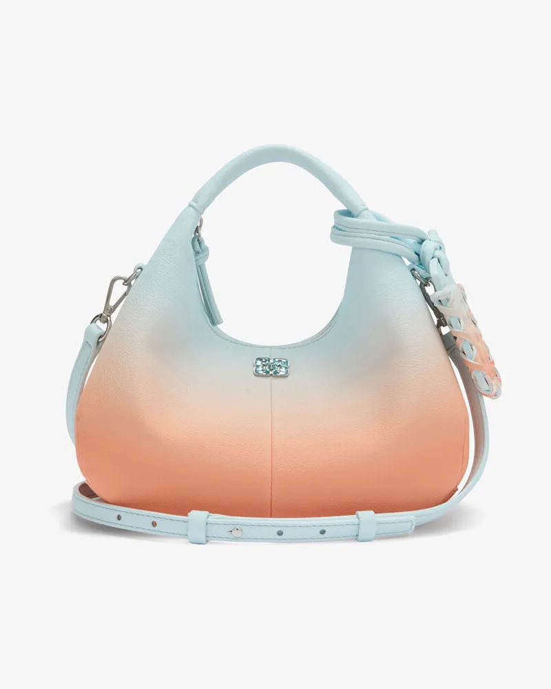 Ganni Mini Hobo Bag in Gradient blau Country Air Country