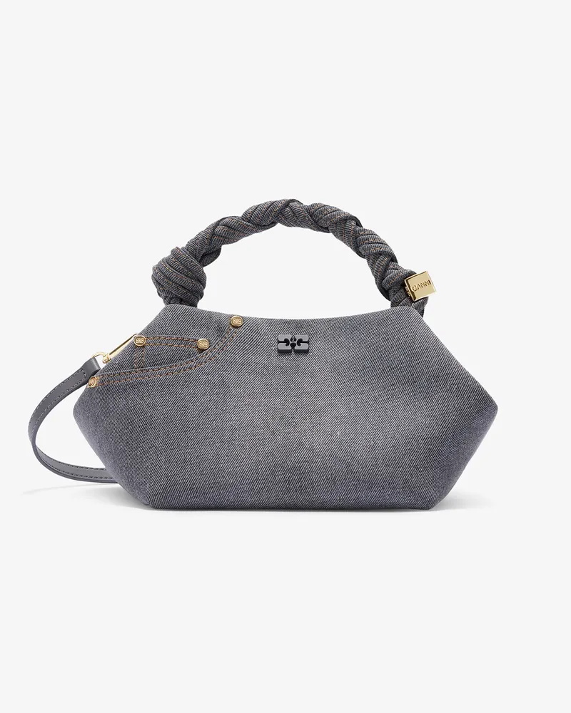 Ganni Kleine Bou-Tasche in verwaschenem Grau Grau