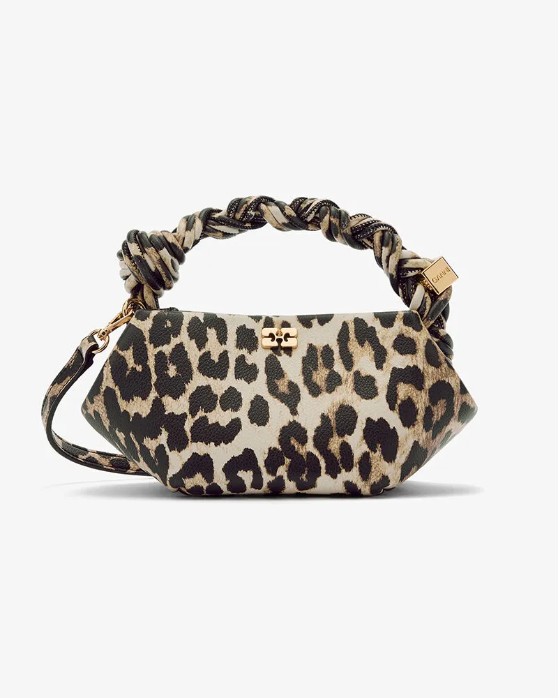 Ganni Bou Tasche Mini in Leopard-Optik braun Braun