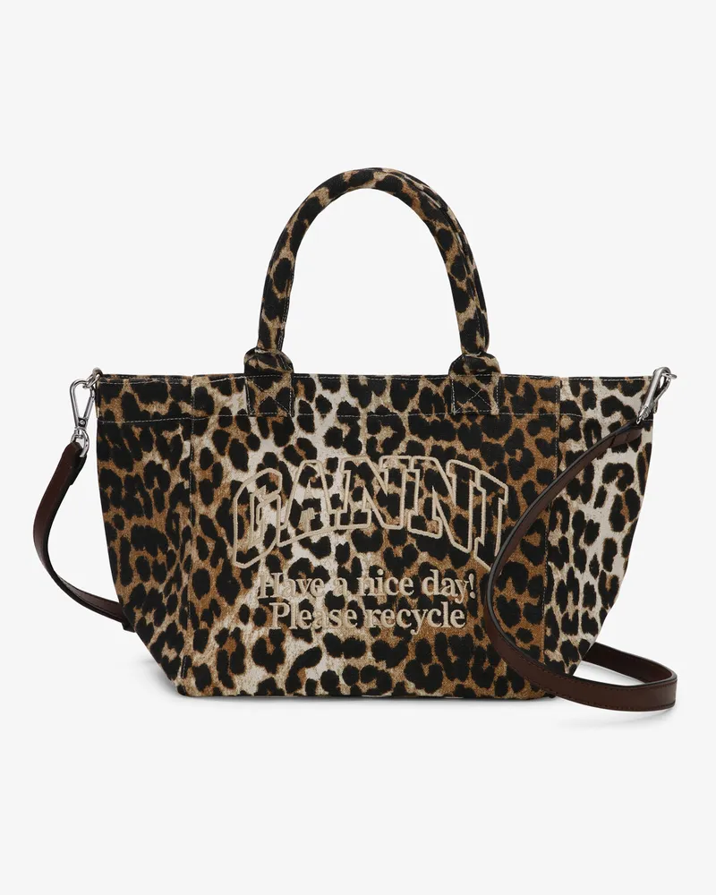 Ganni Kleiner Tote mit Leopardenmuster gemischt 