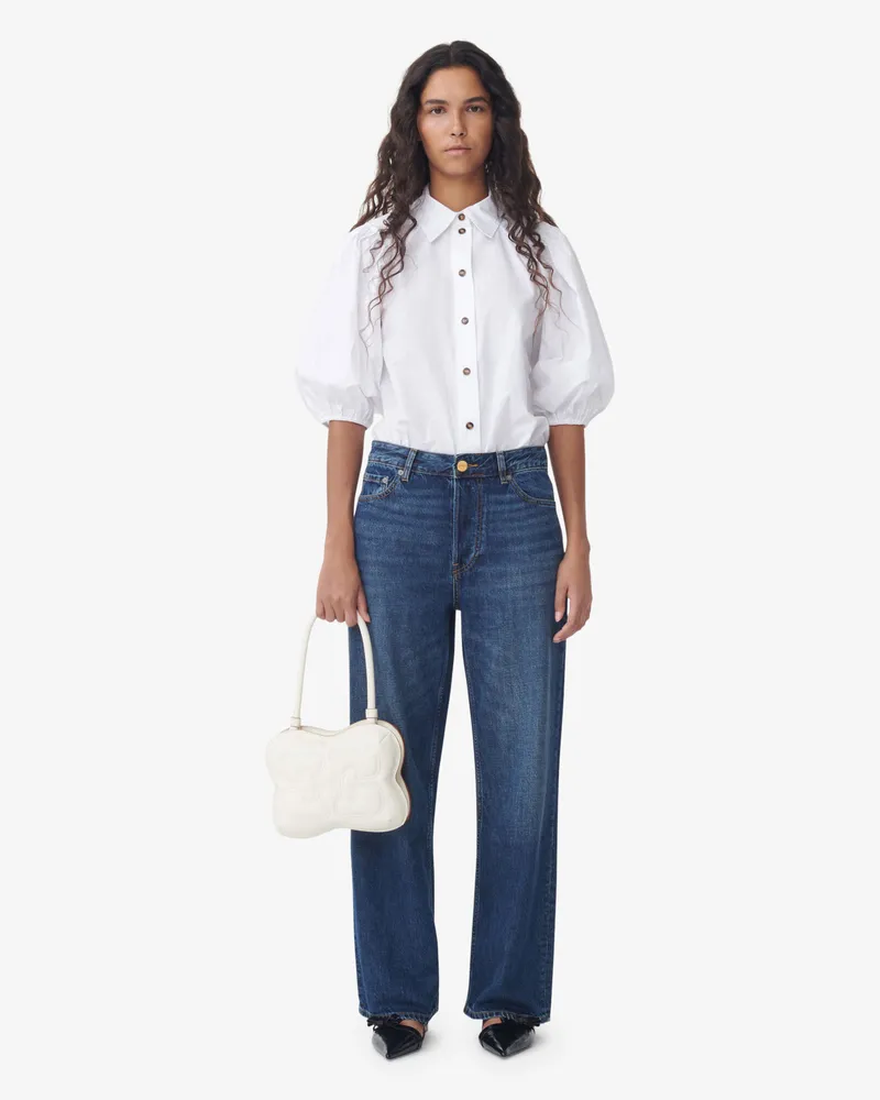 Ganni dunkelblau Vintage Izey Jeans Baumwolle - Größe Dunkelblau