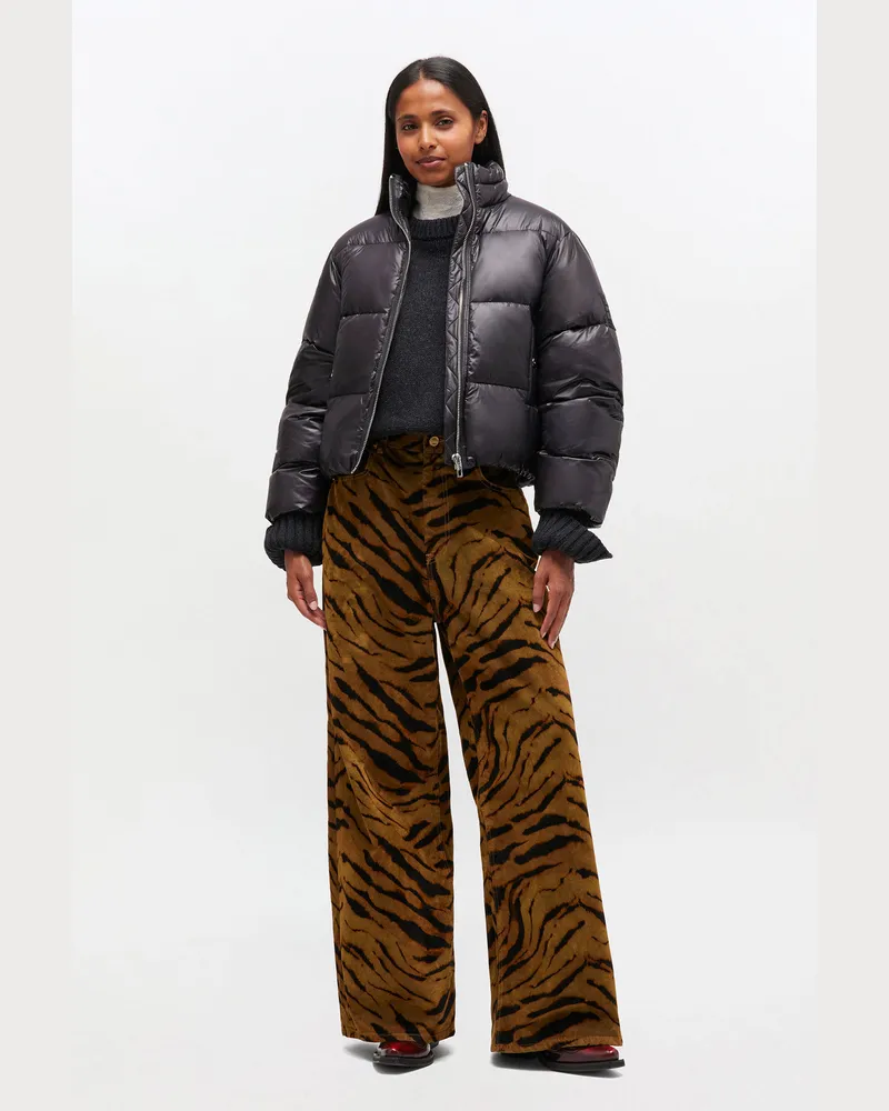 Ganni schwarz Schwarze kurze Pufferjacke - Größe Schwarz