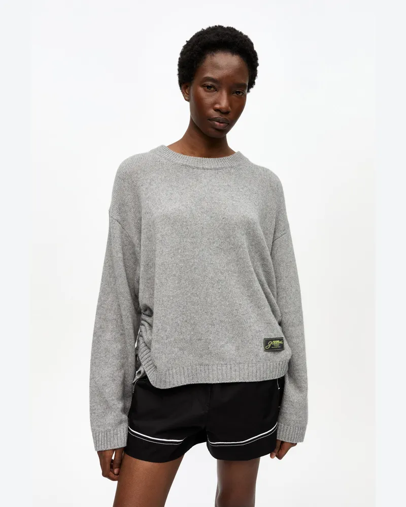 Ganni grau Grauer Oversize-Pullover aus Future-Wollmischgewebe Recycling-Wolle - Größe Grau
