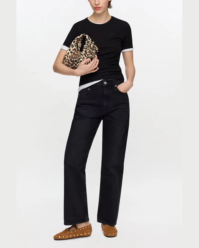 Ganni schwarz Schwarze Betzy-Jeans Bio-Baumwolle - Größe Schwarz