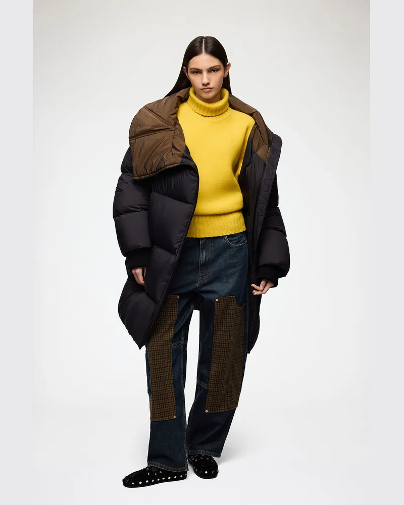 Ganni Maxi-Pufferjacke aus schwarzem Future-Nylon - Größe gemischt Gemischt