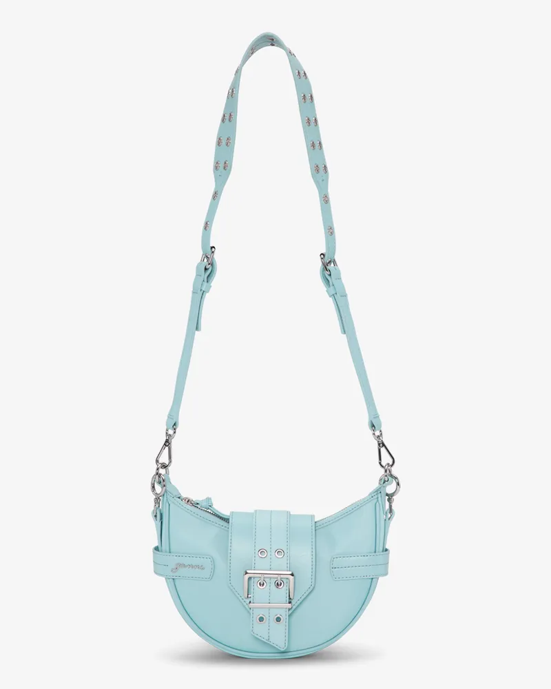 Ganni Blauer Nylon Bucky Bag Icy blau Icy