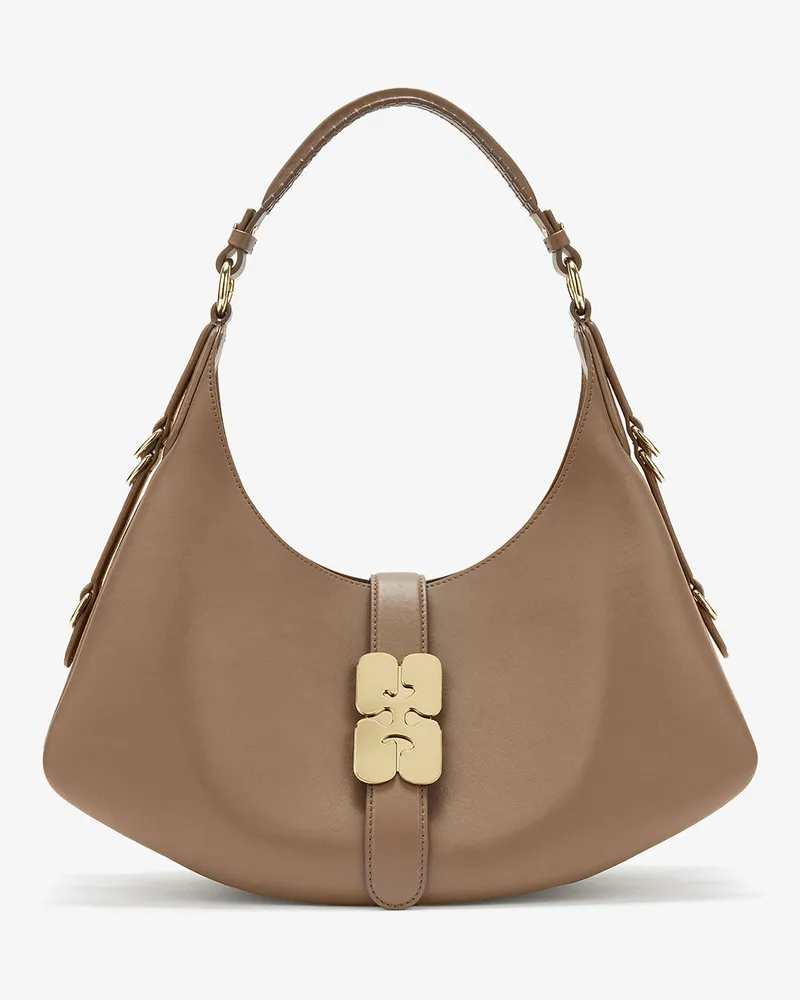 Ganni Kleine Kat-Tasche in Braun Coca Mocha Coca