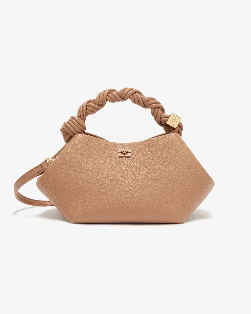Ganni Kleine Bou-Tasche in Braun Tawny Birch Tawny