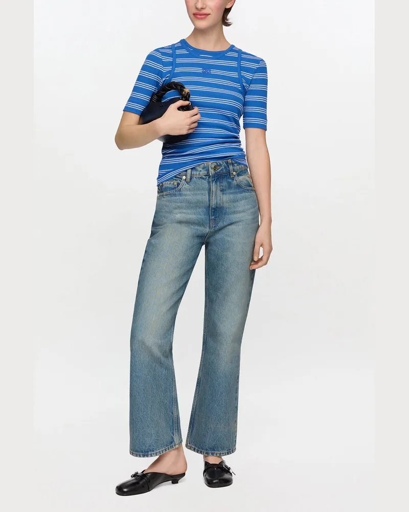 Ganni blau Getönte, starre Betzy-Jeans Bio-Baumwolle - Größe Blau