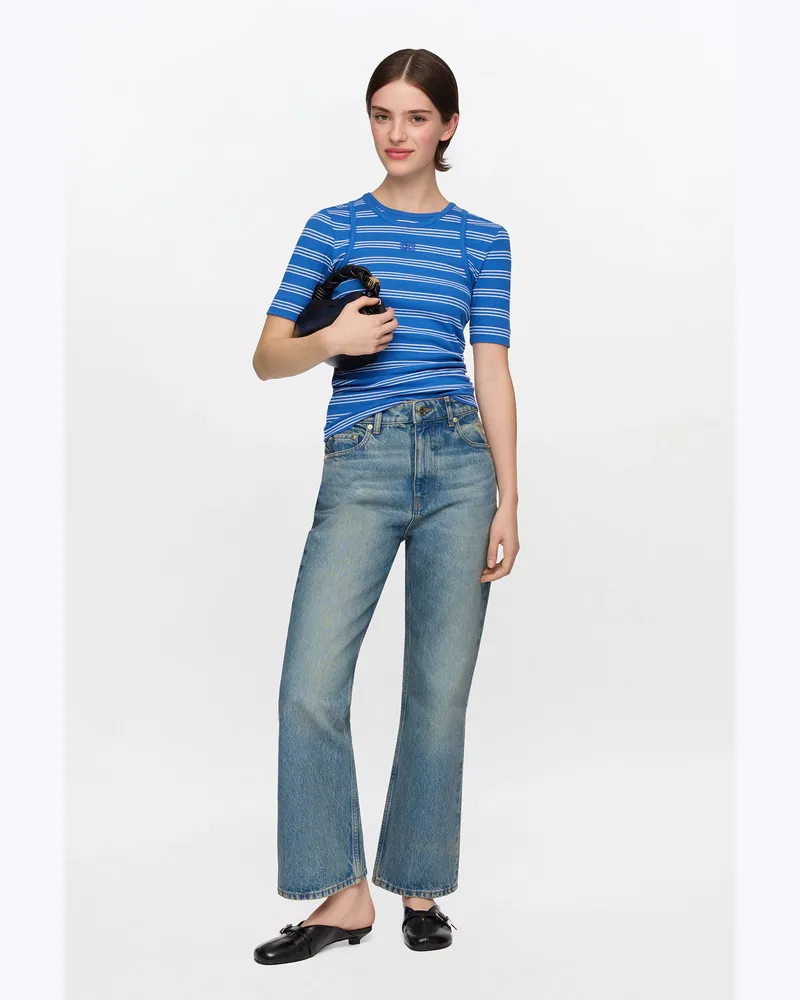 Ganni blau Getönte, starre Betzy-Jeans Bio-Baumwolle - Größe Blau